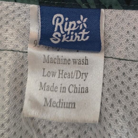 Rip Skirt Hawiian Leaf Floral Design Front Pockets Athletic Vacation Women's M - Picture 3 of 4